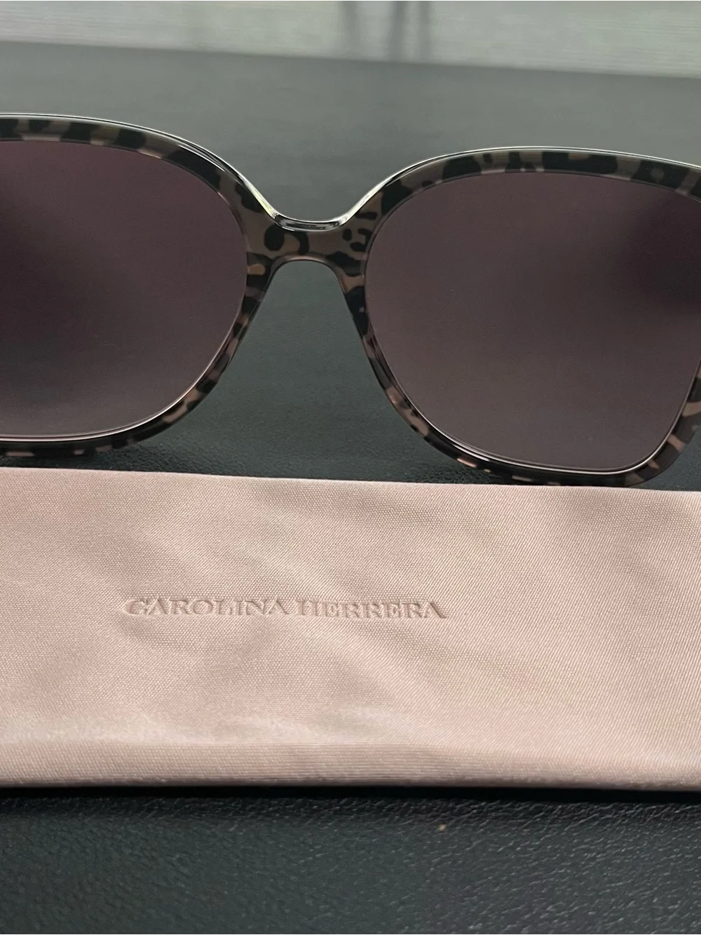 Carolina Herrera Burgundy with Red Gradient Lenses Women's Sunglasses